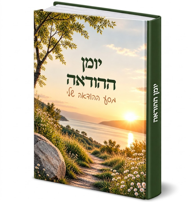 יומן ההודאה - יומן אישי לרישום מסע ההודאה שלי