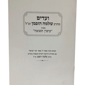 ועדים מהרב שלמה הופמן בעניין עושין תשובה — עותק לבדיקה